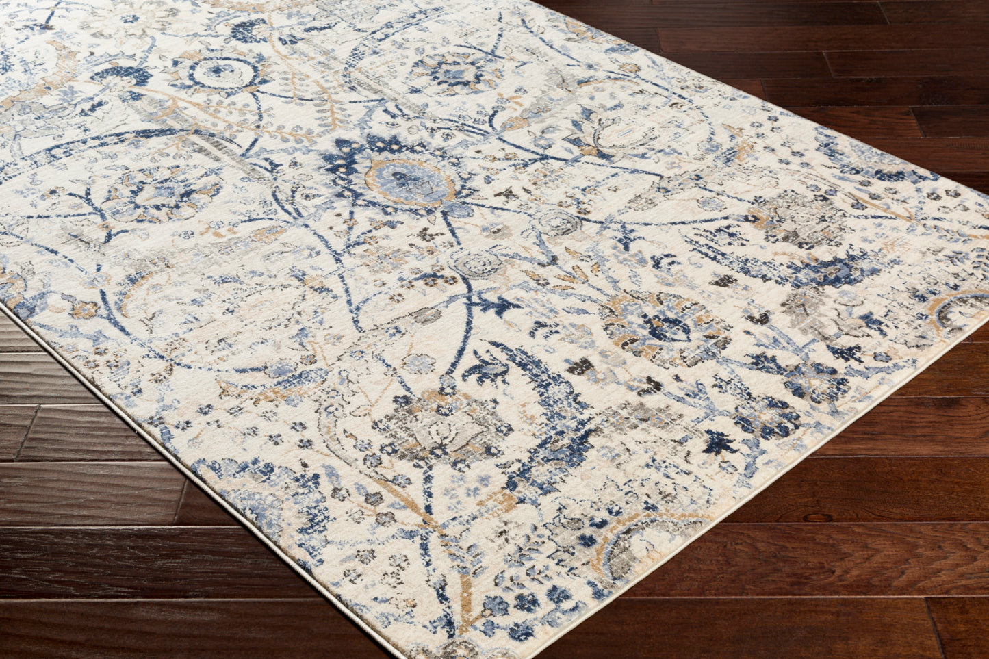 Indigo Machine Woven Rug Livabliss Indigo