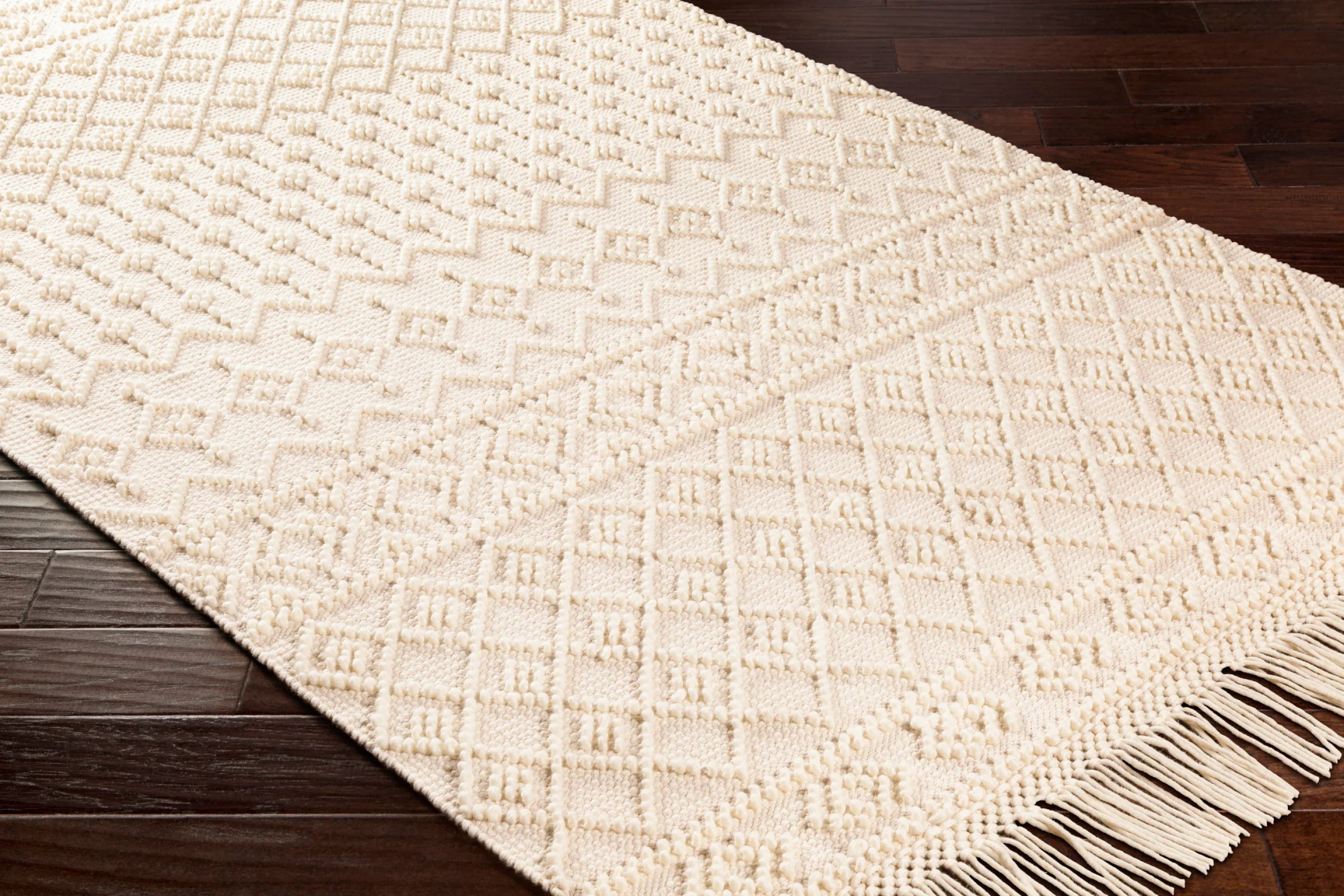 Farmhouse Tassels Handmade Rug Livabliss Farmhouse Tassels