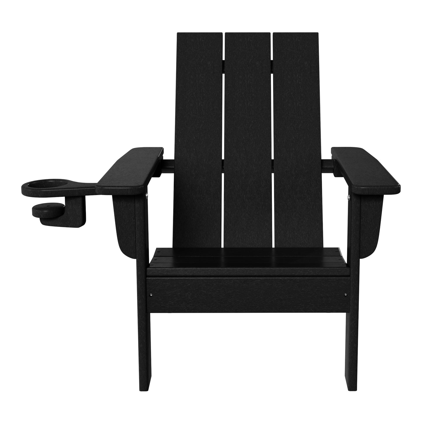 Tiny Terraces Kids Adirondack Chair with Cup Holder (Set of 2) Black Seahawk Designs Kids Adirondack Chairs