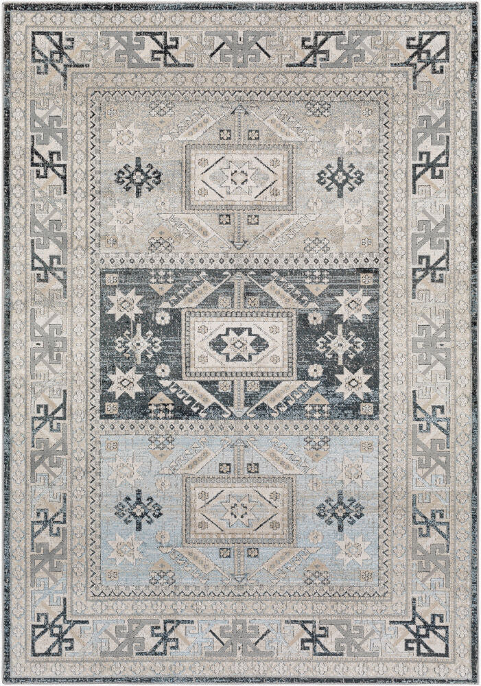 Impulse Machine Woven Rug — Black/Cream
