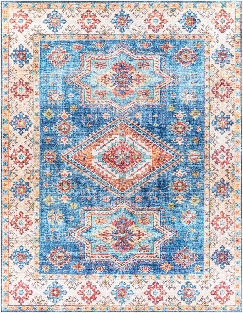 Iris Machine Woven Rug — Beige/Burgandy