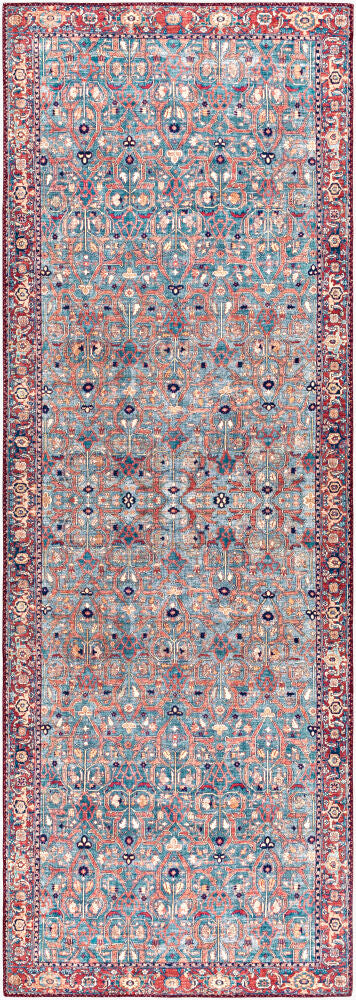 Iris Machine Woven Rug — Cream/Dark Blue