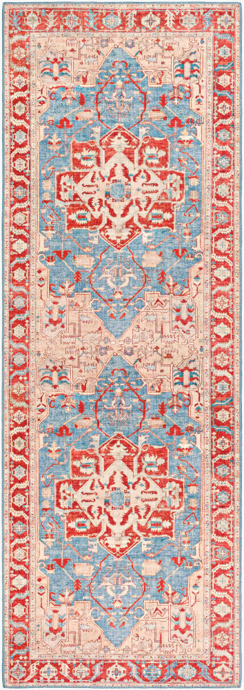 Iris Machine Woven Rug — Beige/Blue