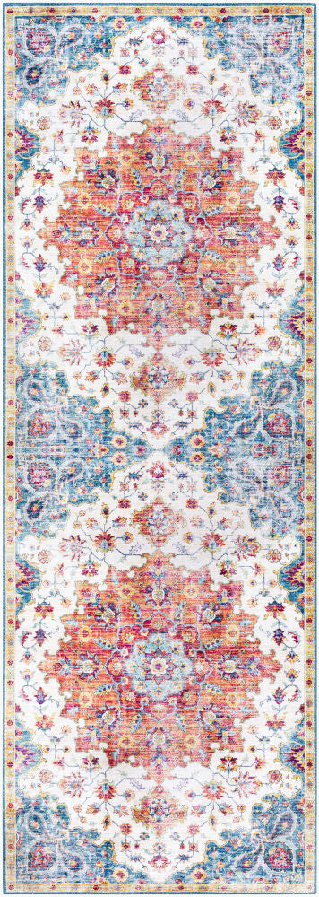 Iris Machine Woven Rug — Burgandy/Burnt Orange