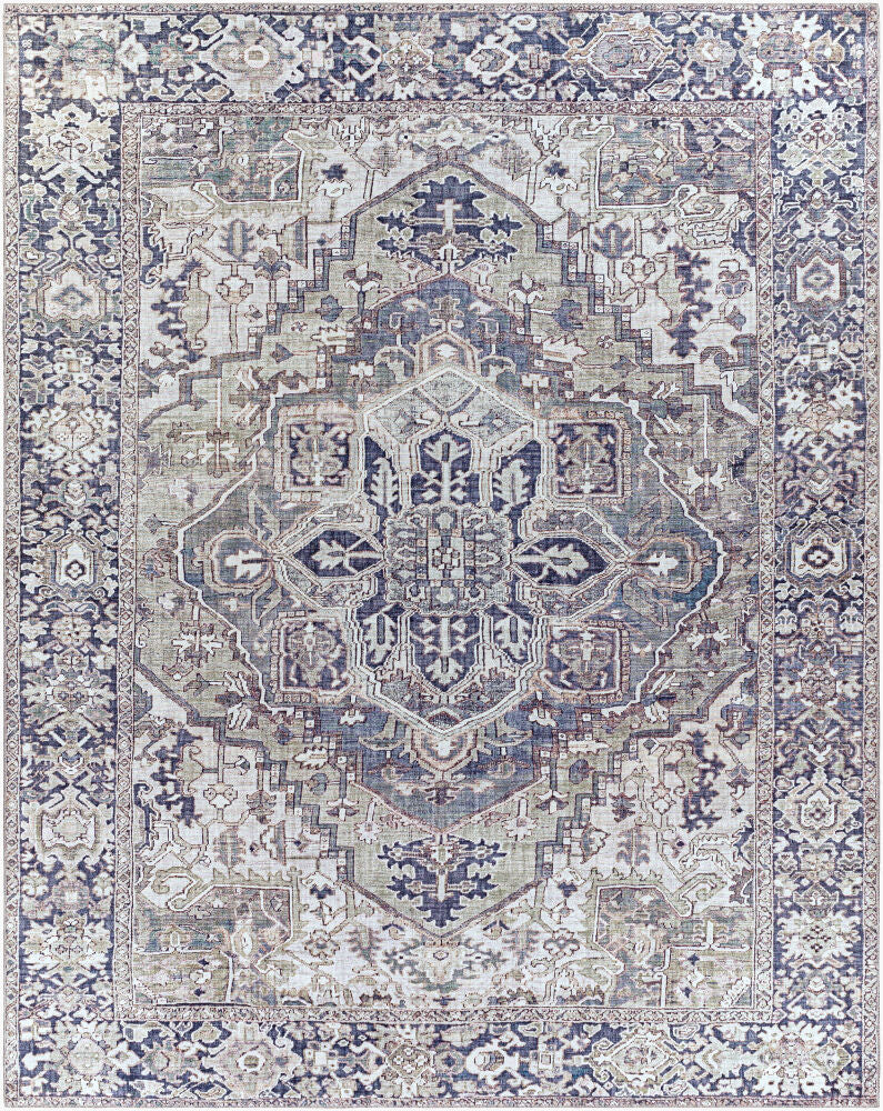 Iris Machine Woven Rug — Charcoal/Cream