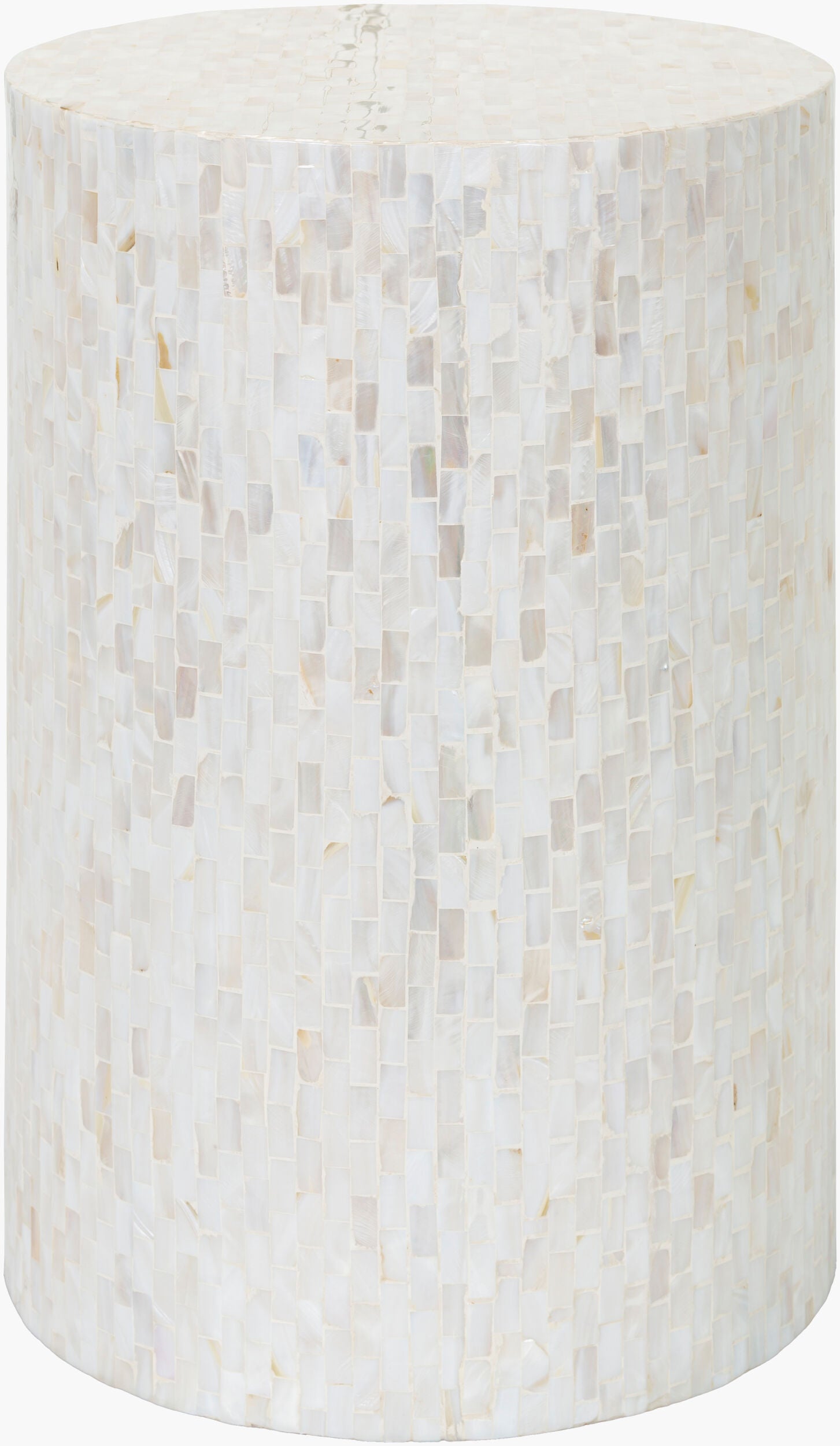 Iridescent End Table — Ivory,Gray