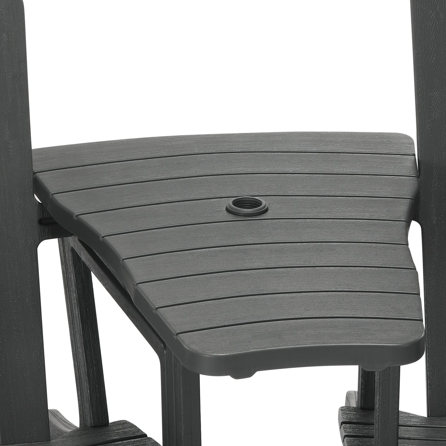Set of Snap'n Lock Adirondack Chairs with Connecting Wedge Table (No Tools or Hardware) Seahawk Designs Adirondack Chairs
