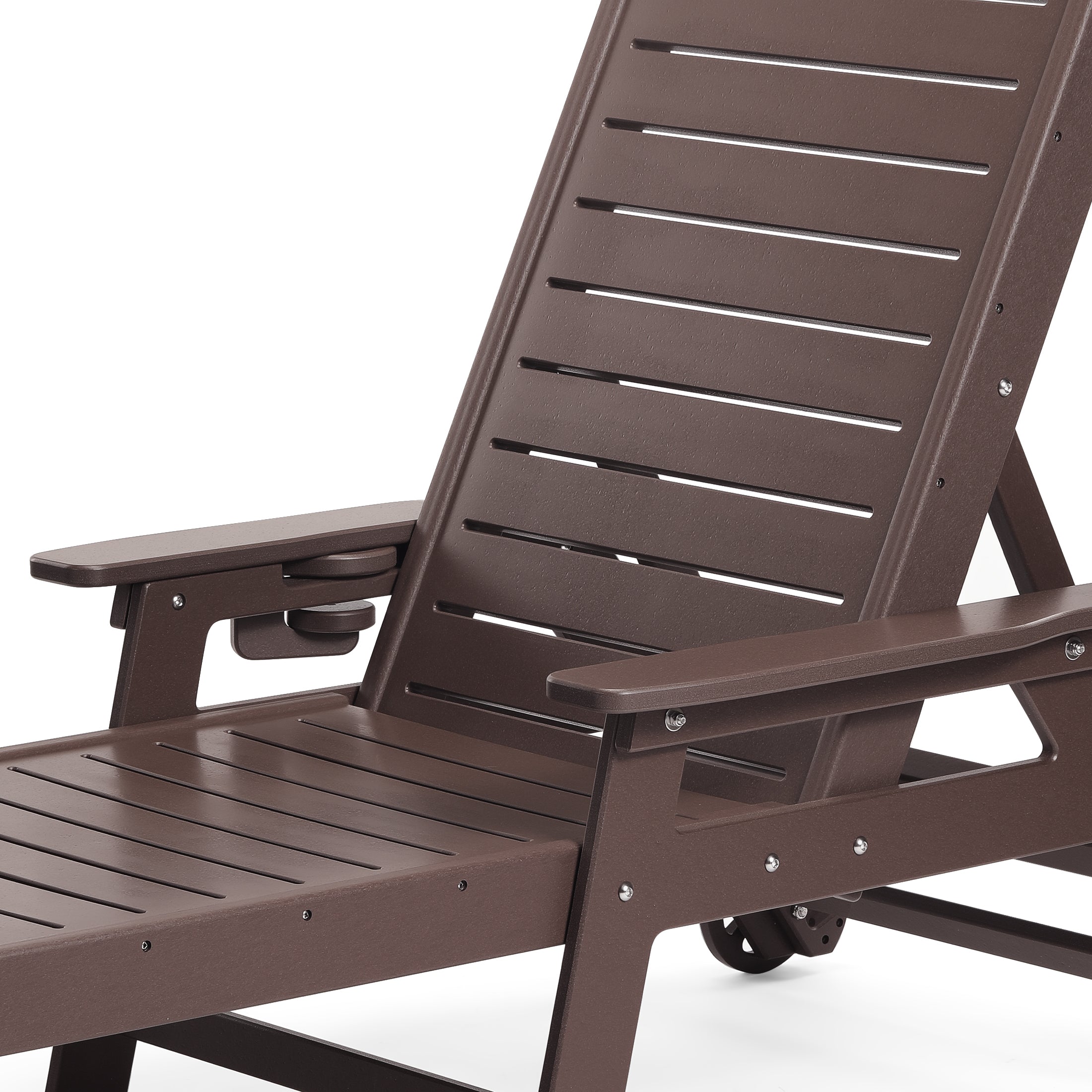 Santa Barbara Reclining Chaise Lounge with Cup Holder and Wheels Seahawk Designs Patio Chaise Lounges