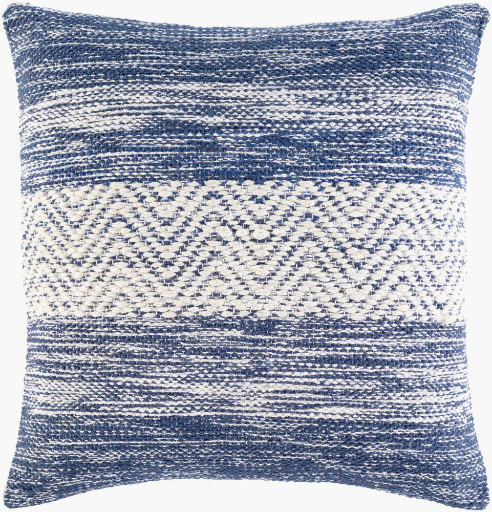 Levi Accent Pillow — Blue/Cream