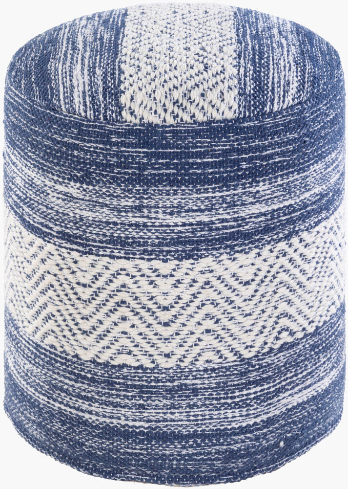 Levi Pouf — Blue/Cream