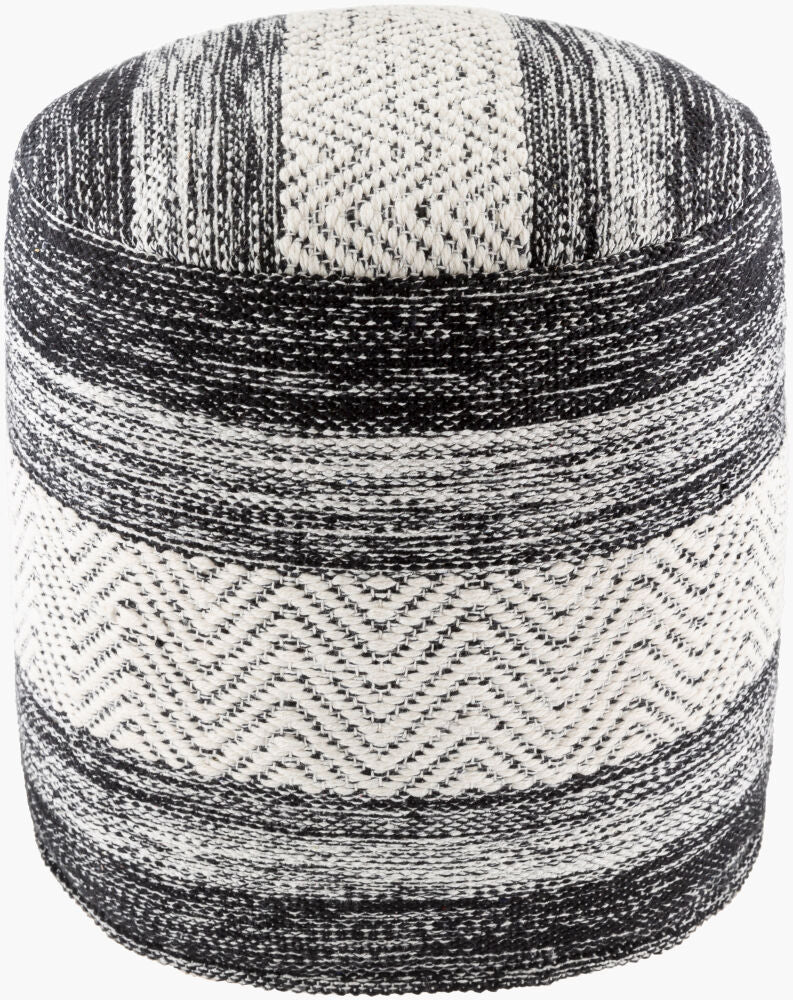 Levi Pouf — Black/Cream