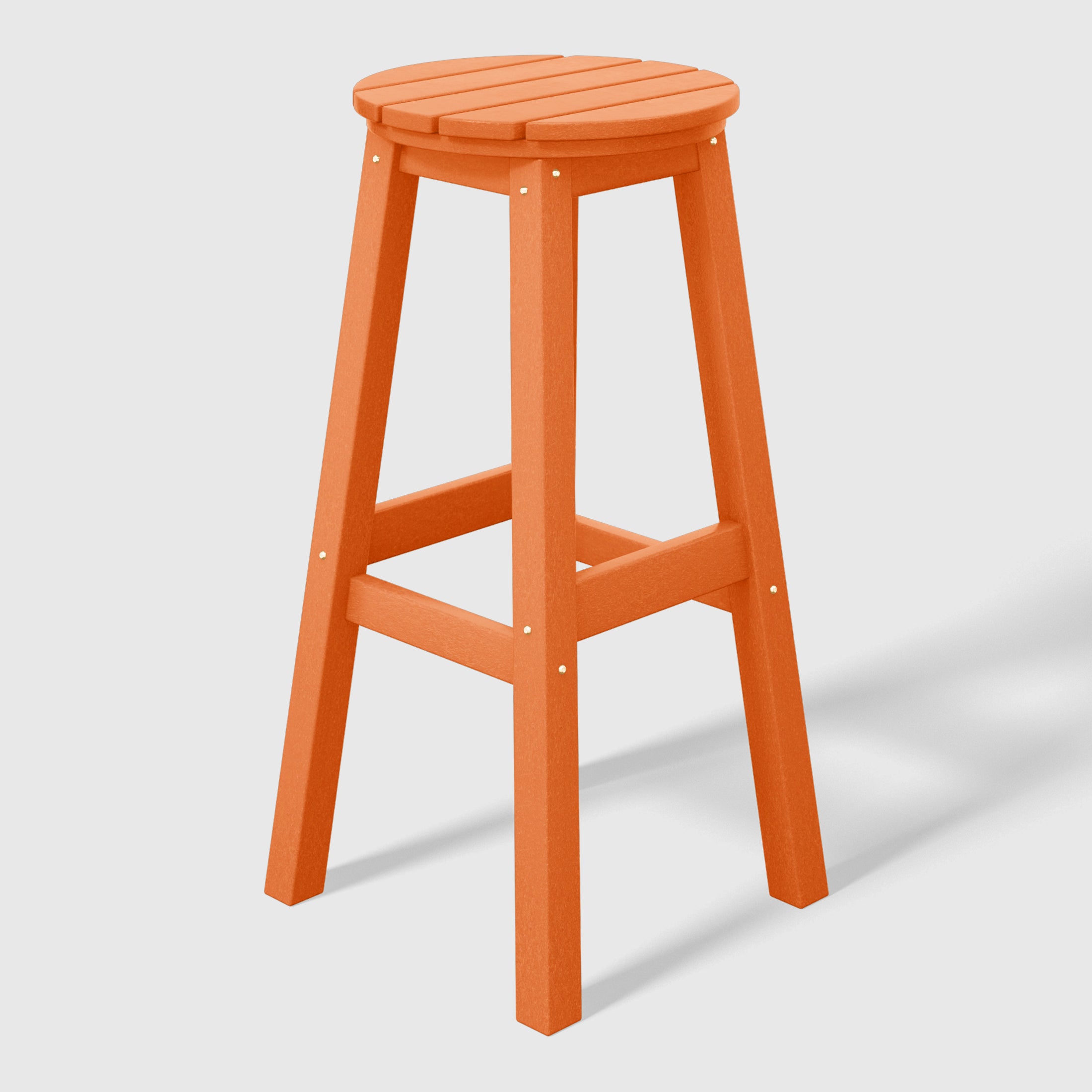 Stockholm All-Weather Outdoor Round Bar Stool (29" Height) Orange Seahawk Designs Patio Bar & Counter Stools