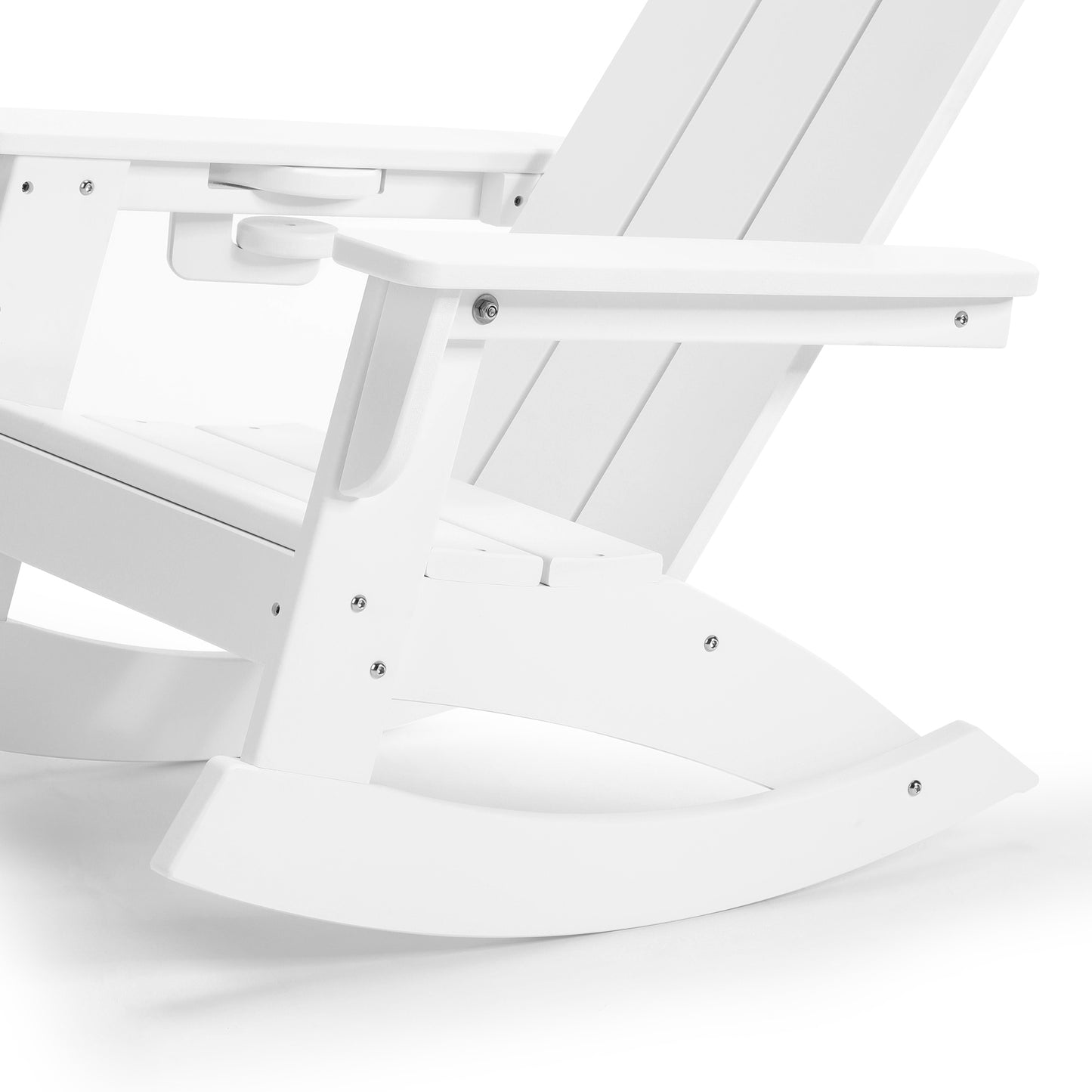 Tiny Terraces Kids Modern Adirondack Rocking Chair with Cup Holder (Set of 2) Seahawk Designs Kids Patio Rocking Chairs