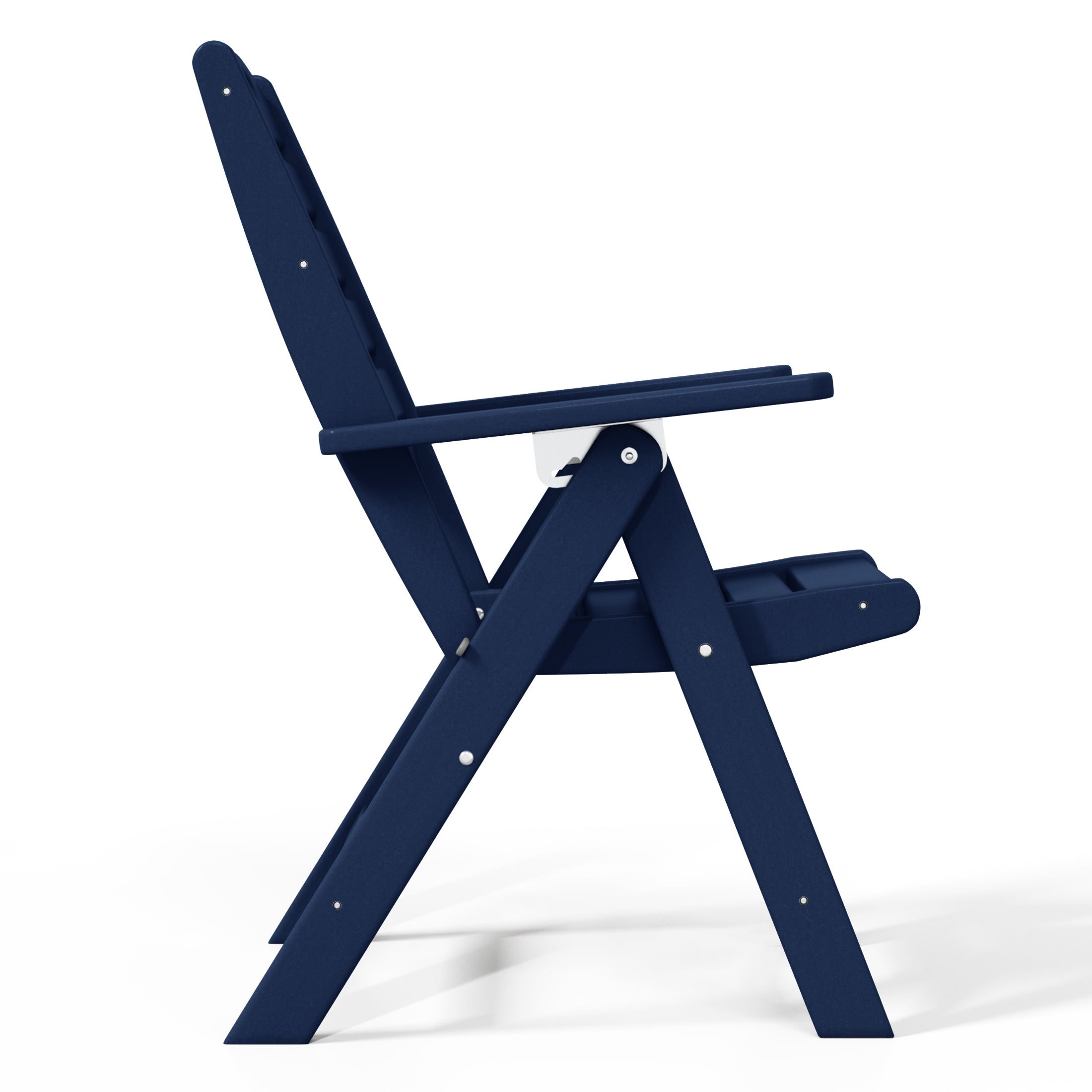 Aarhus All-Weather Outdoor Patio Folding Tall Back Dining Chair (38" High) Navy Blue Seahawk Designs Patio Dining Chairs