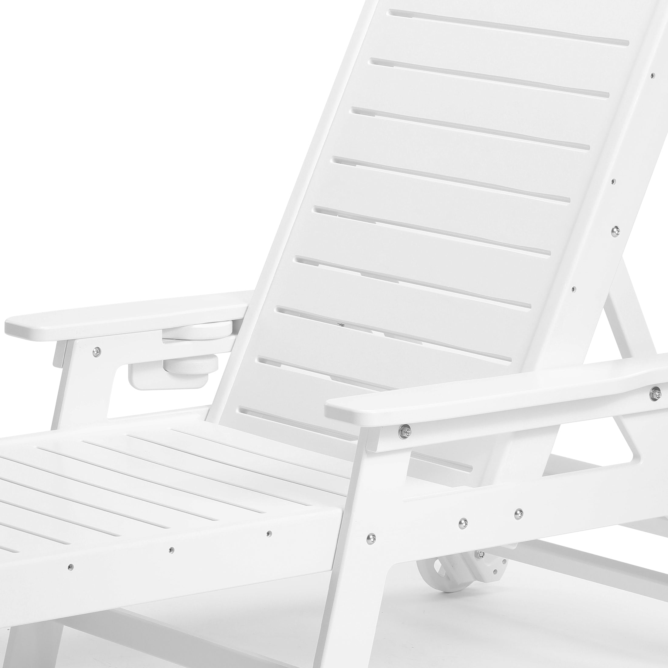 Santa Barbara Reclining Chaise Lounge with Cup Holder and Wheels Seahawk Designs Patio Chaise Lounges