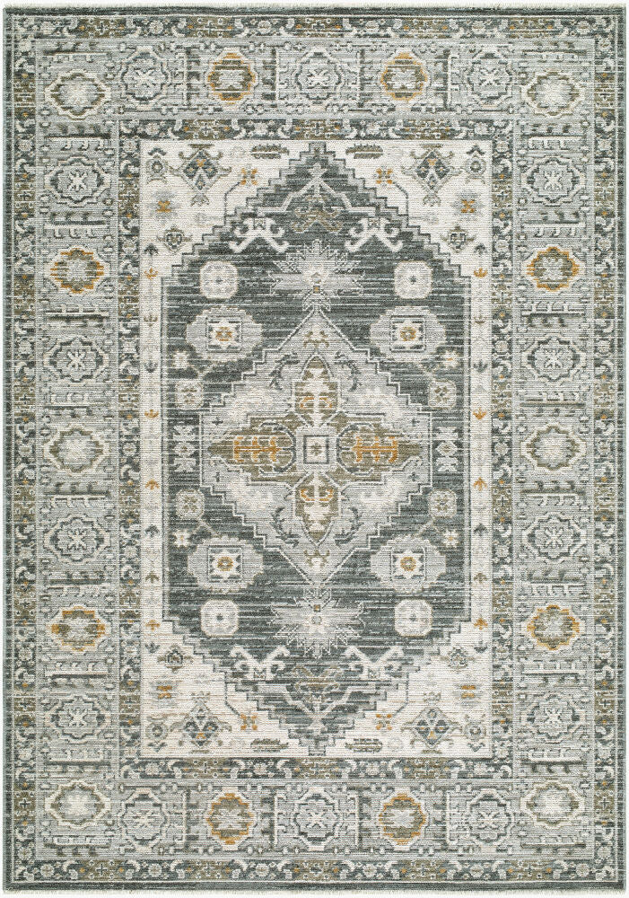 Jane Machine Woven Rug — Charcoal/Light Gray