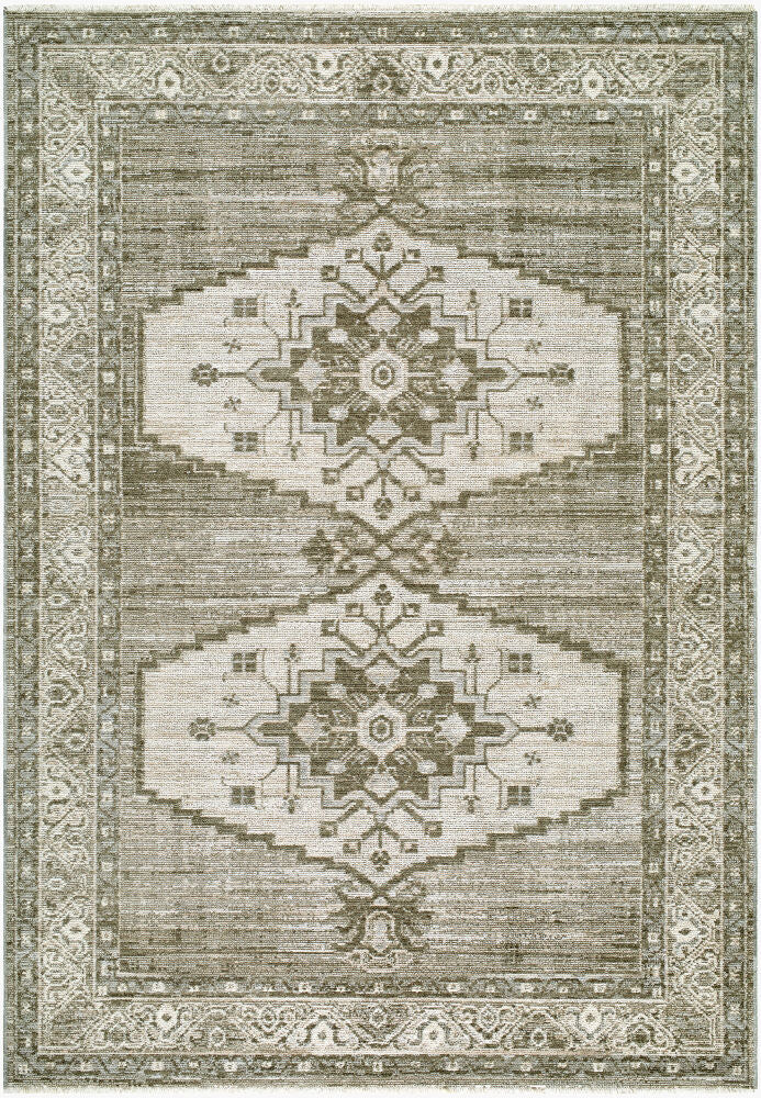 Jane Machine Woven Rug — Beige/Light Gray