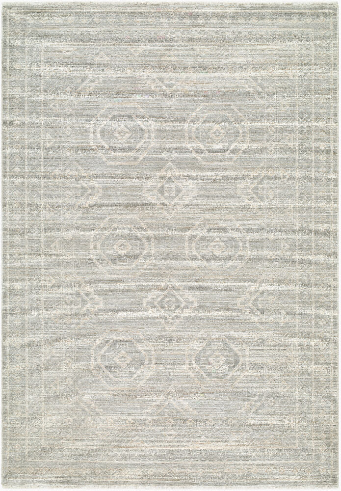 Jane Machine Woven Rug — Beige/Light Gray