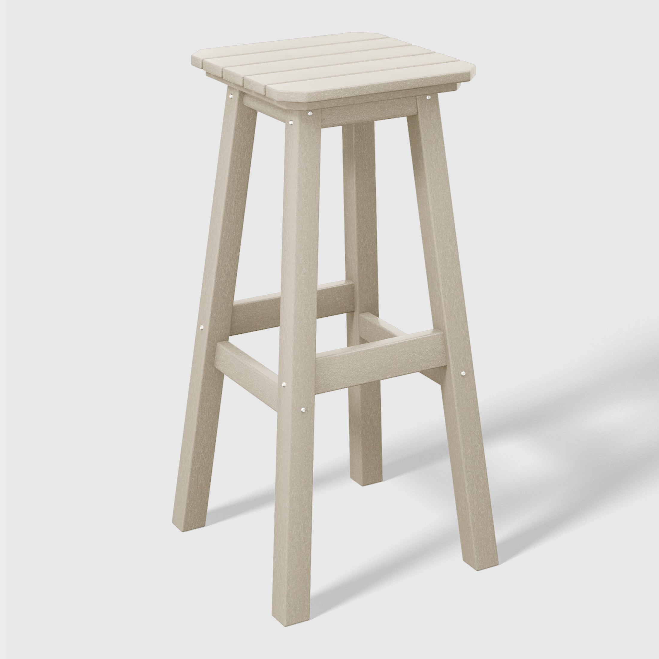 Stockholm All-Weather Outdoor Square Bar Stool (29" Height) Sand Seahawk Designs Patio Bar & Counter Stools