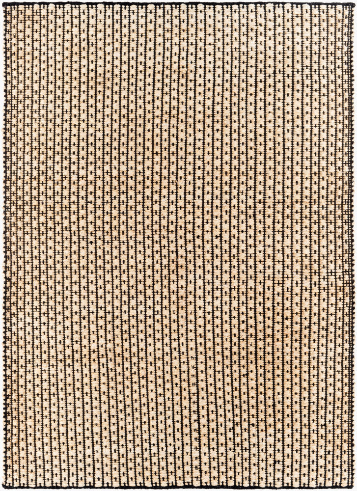Jasmine Handmade Rug — Black/Light Beige