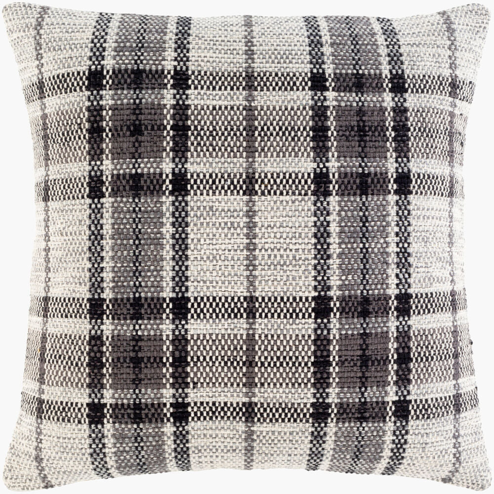 Jacobean Accent Pillow — Black/Charcoal