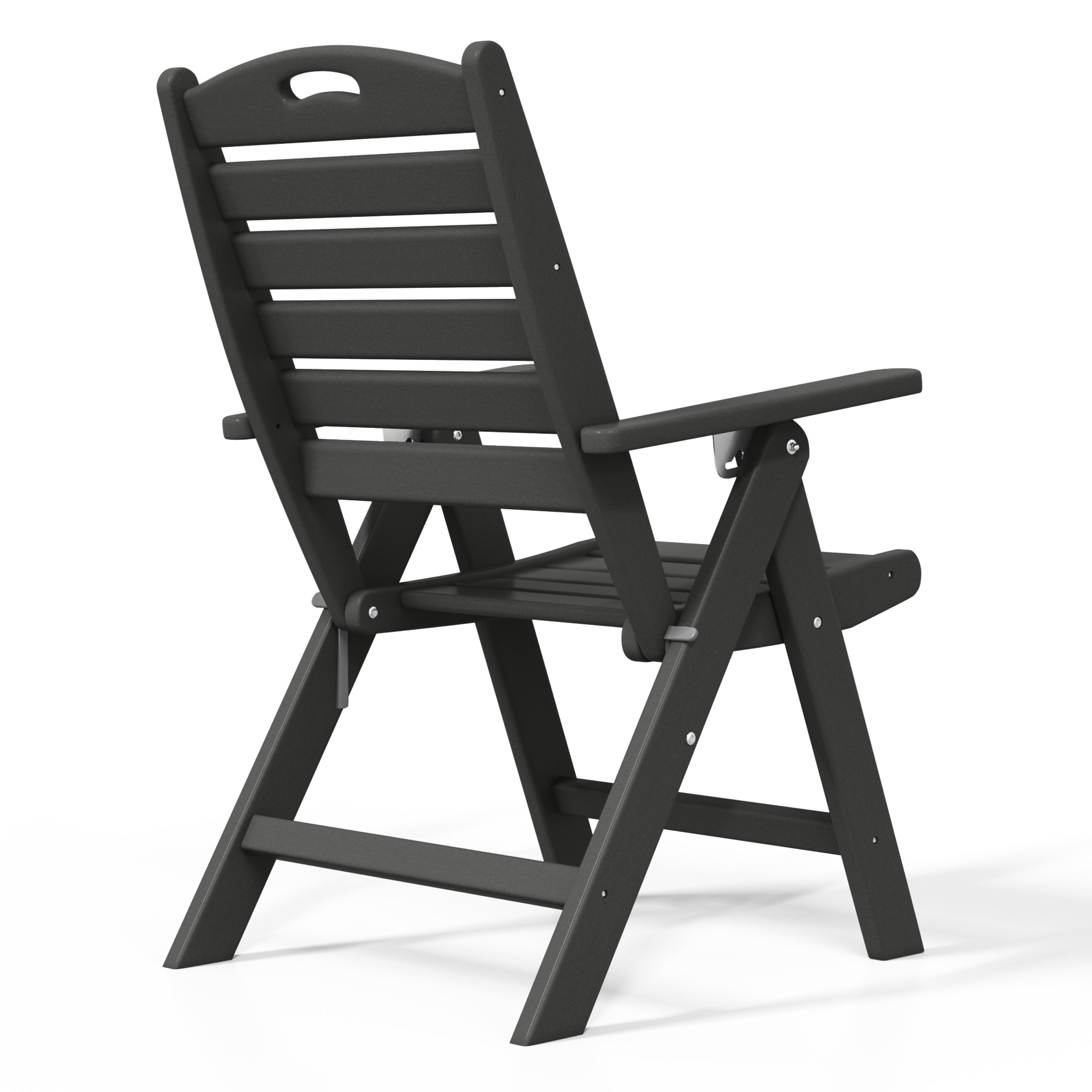 Aarhus All-Weather Outdoor Patio Folding Tall Back Dining Chair (38" High) Seahawk Designs Patio Dining Chairs