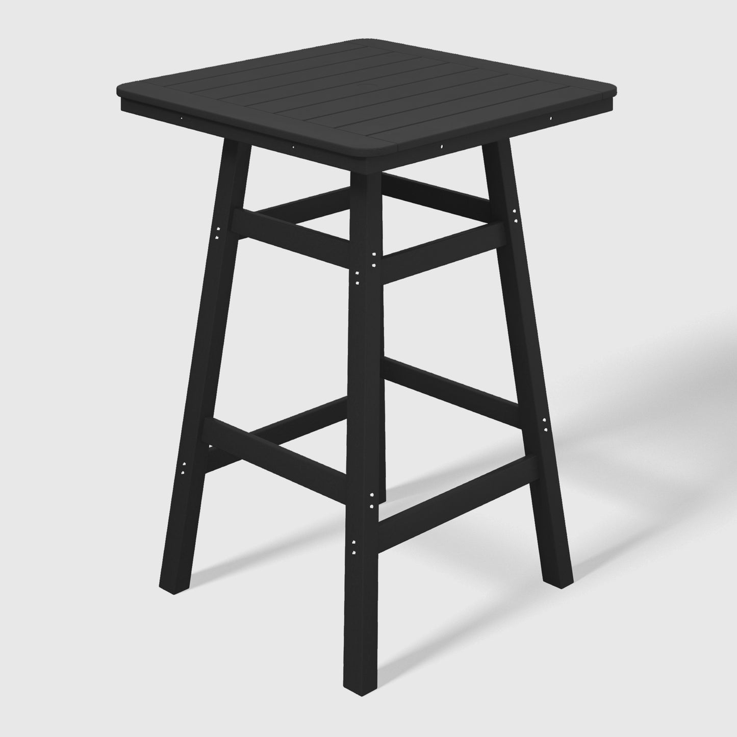 Stockholm All-Weather Outdoor 30" Square Bar Table (42" Height) Black Seahawk Designs Patio Bar Tables