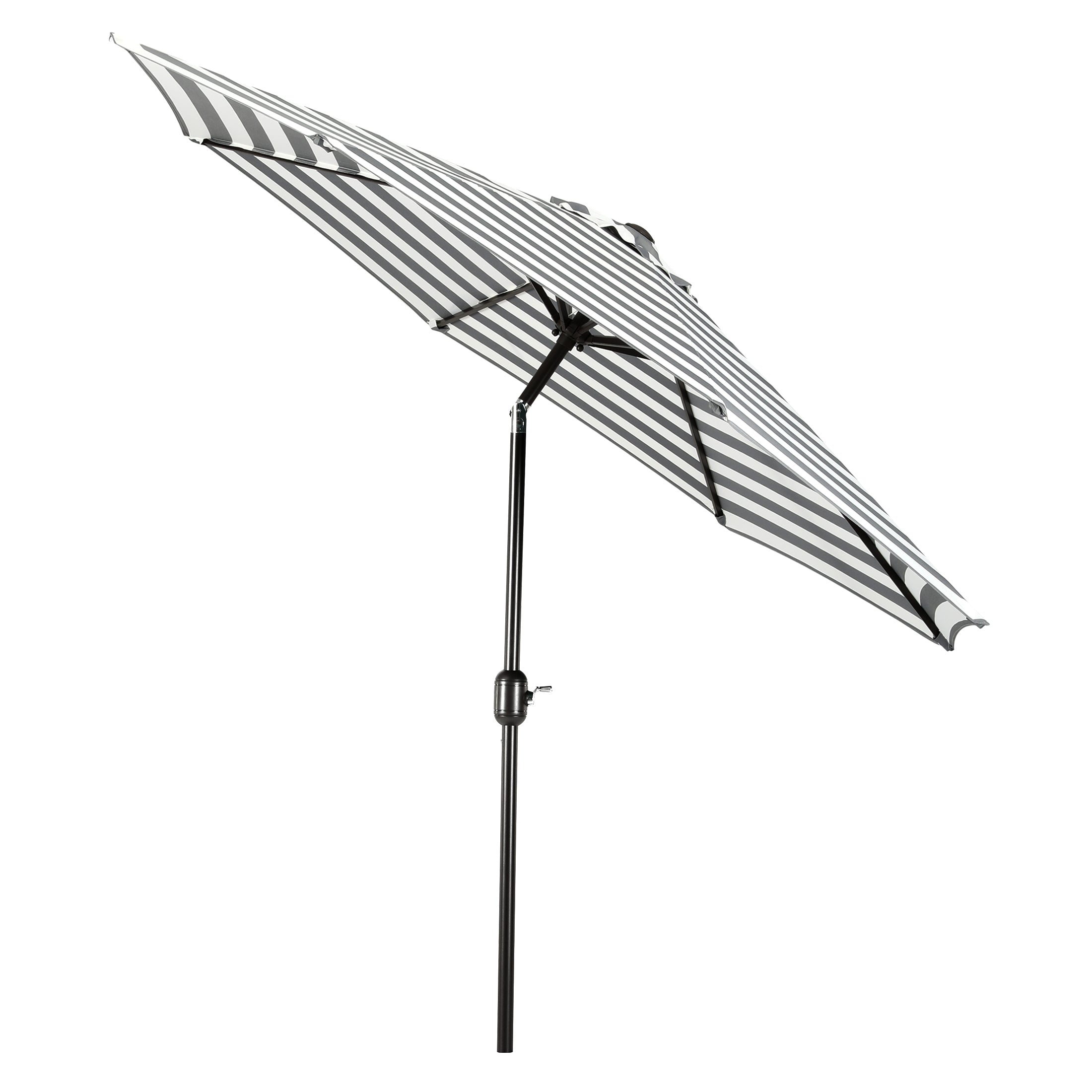 Kona 9 ft. Umbrella with Tilt and Crank Gray White Seahawk Designs Patio Umbrellas