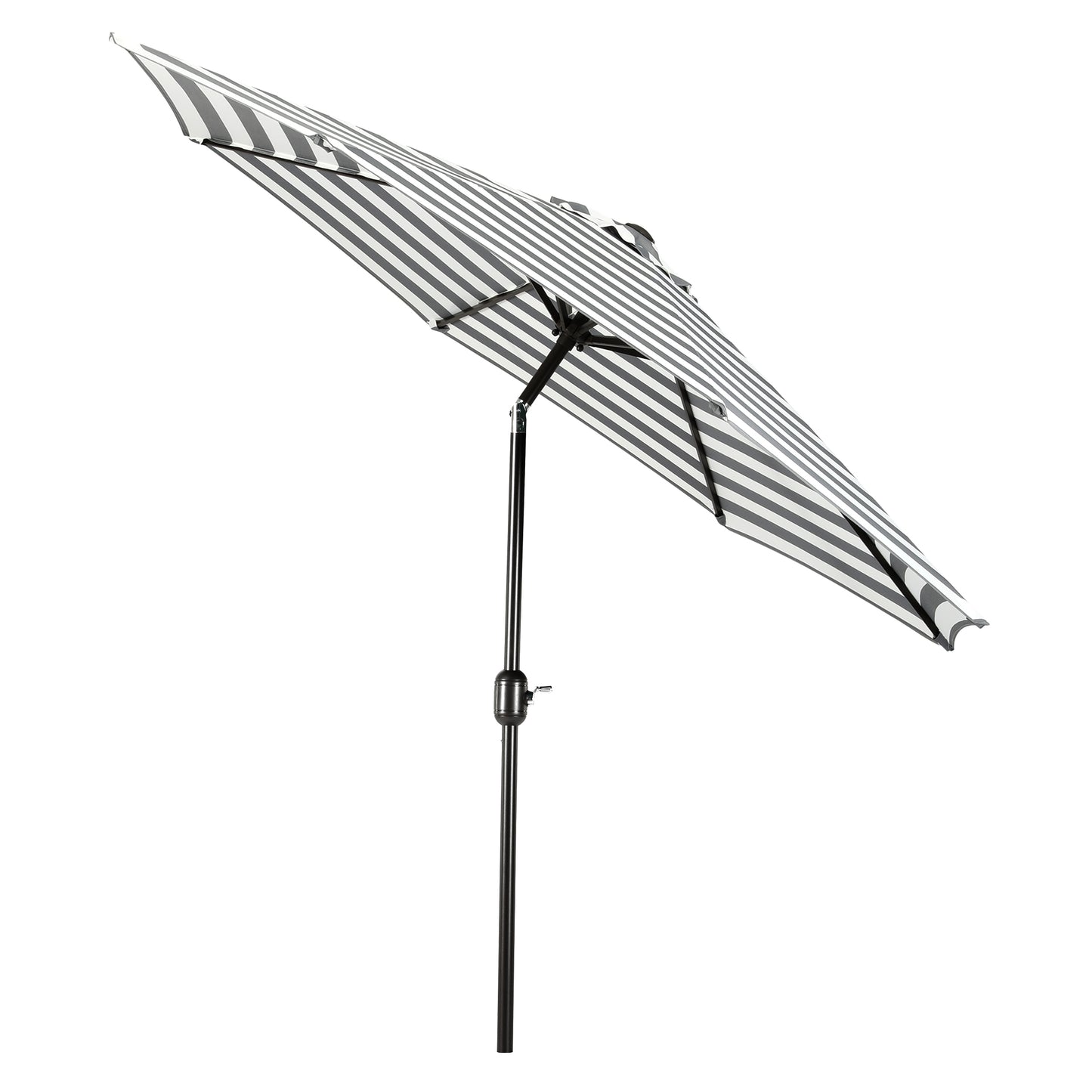 Kona 9 ft. Umbrella with Tilt and Crank Gray White Seahawk Designs Patio Umbrellas