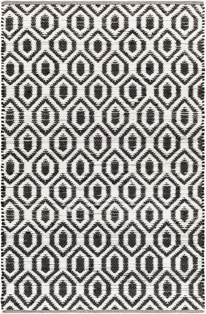 Jean Handmade Rug — Black/Ivory