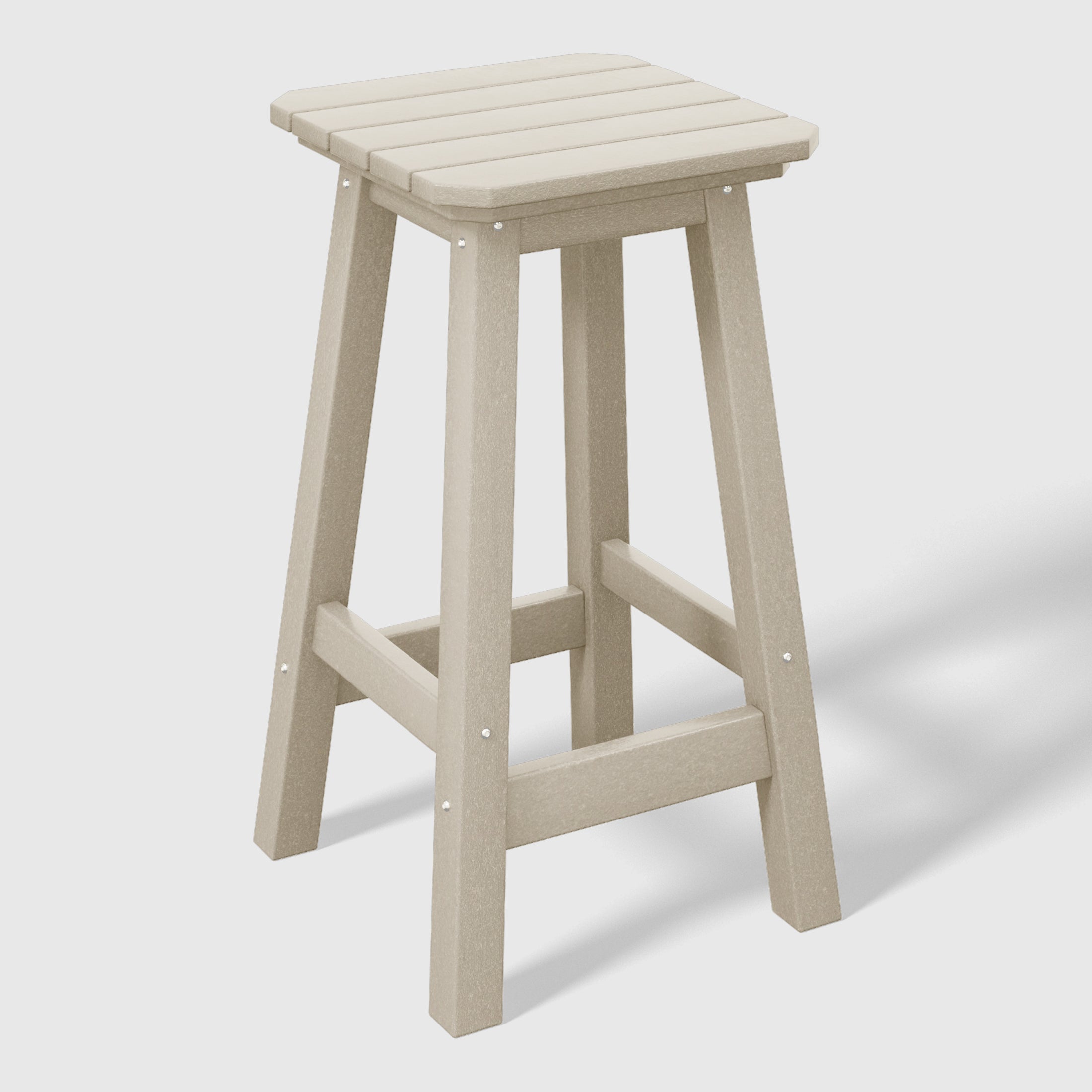 Stockholm All-Weather Outdoor Square Counter Stool (24" Seat Height) Sand Seahawk Designs Patio Bar & Counter Stools