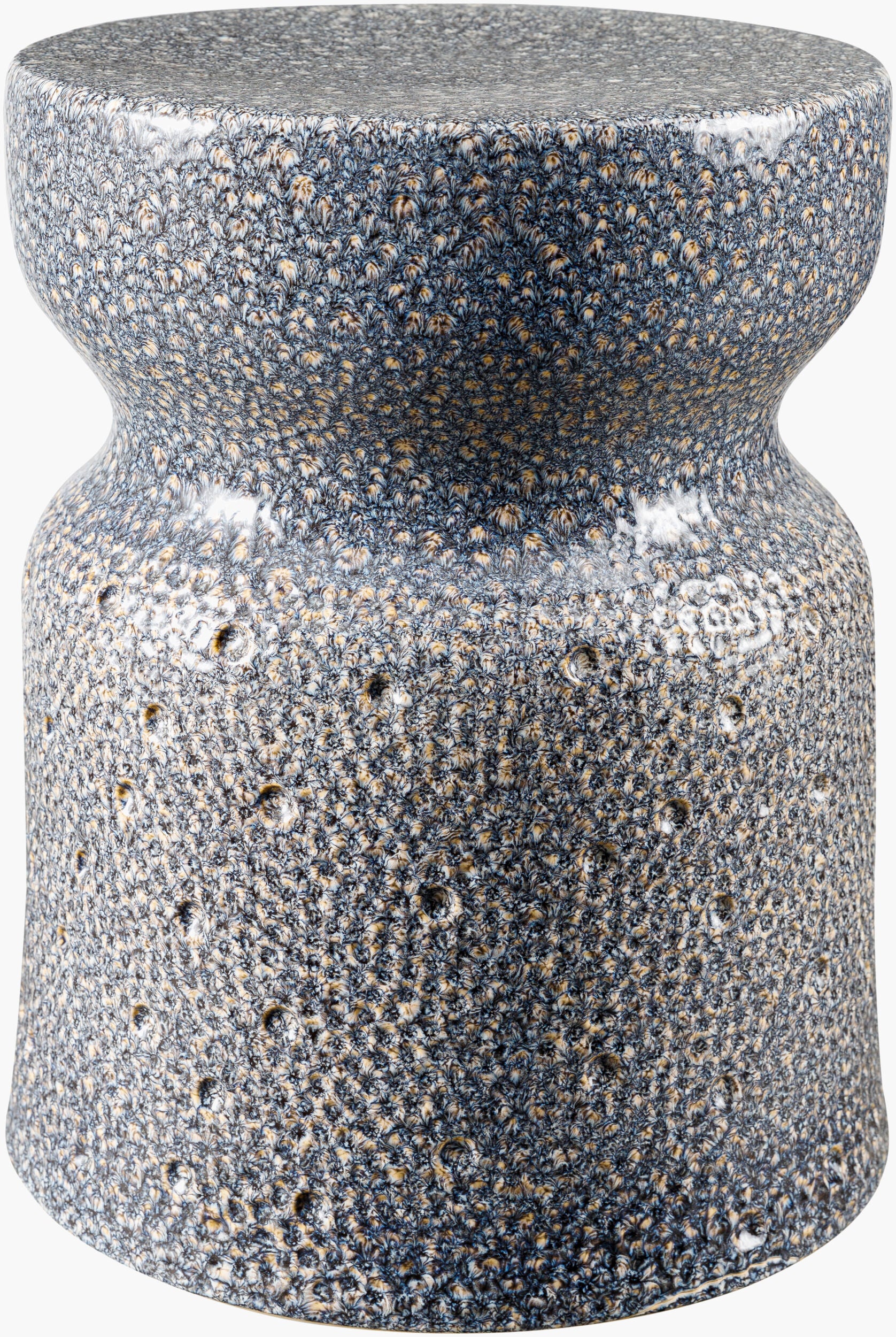 Jewels Garden Stool — Blue/Cream