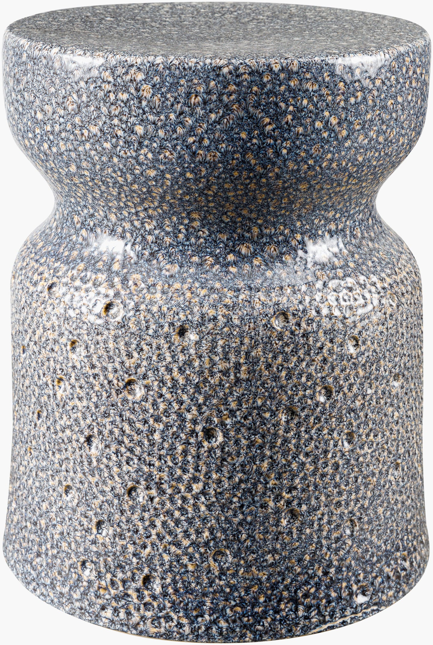Jewels Garden Stool — Blue/Cream