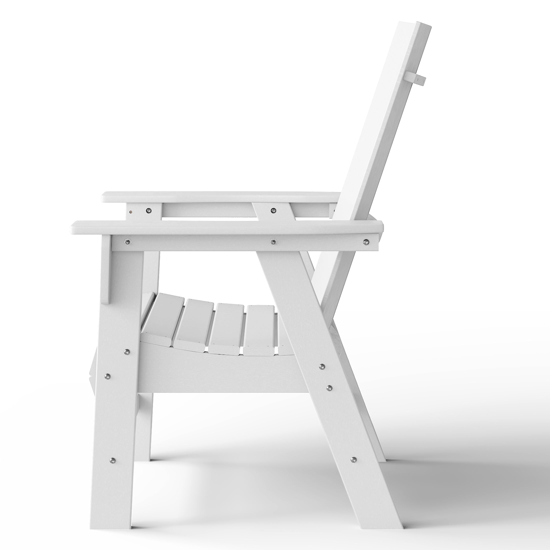 Malibu Modern All-Weather Outdoor Contoured Adirondack Dining Chair Seahawk Designs Patio Dining Chairs