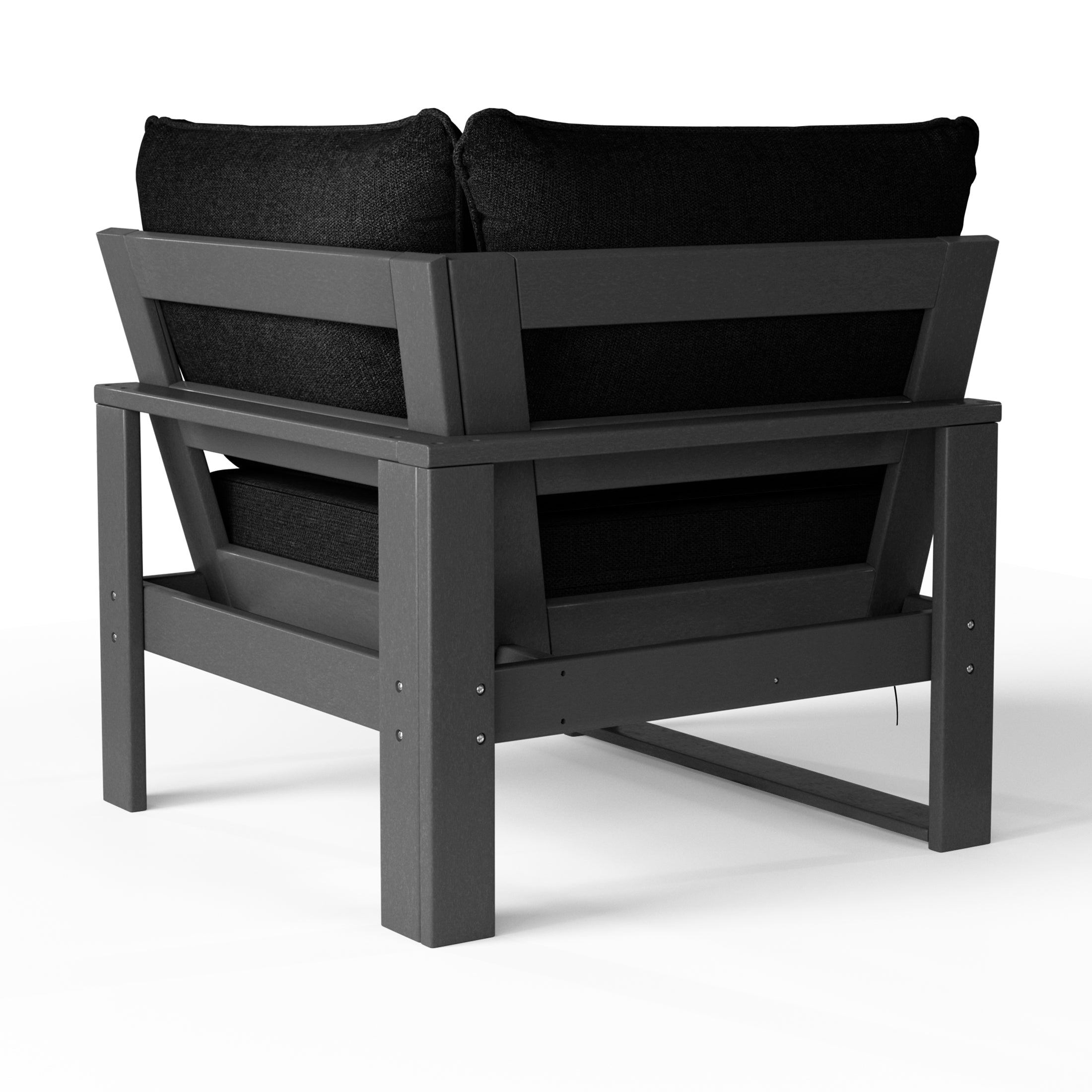 Signature All-Weather Outdoor Modular Patio Deep Seating Corner Chair (Corner Sectional Seat) Seahawk Designs Patio Chairs