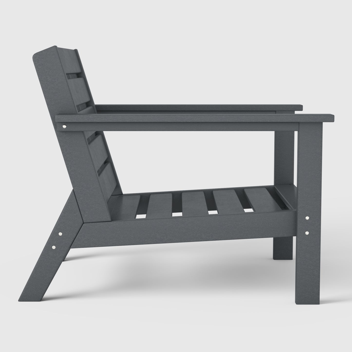 Scottsdale All-Weather Outdoor Modular Deep Seating Arm Chair (with Optional Cushions) Gray NoCushion Seahawk Designs Patio Chairs