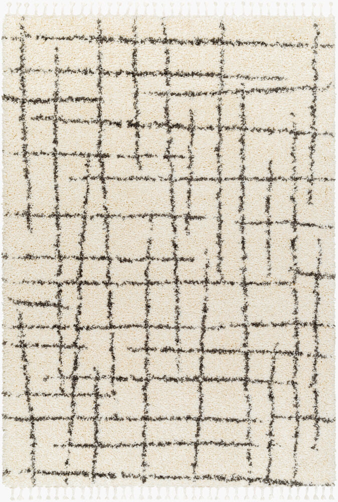Jakarta Machine Woven Rug — Black/White