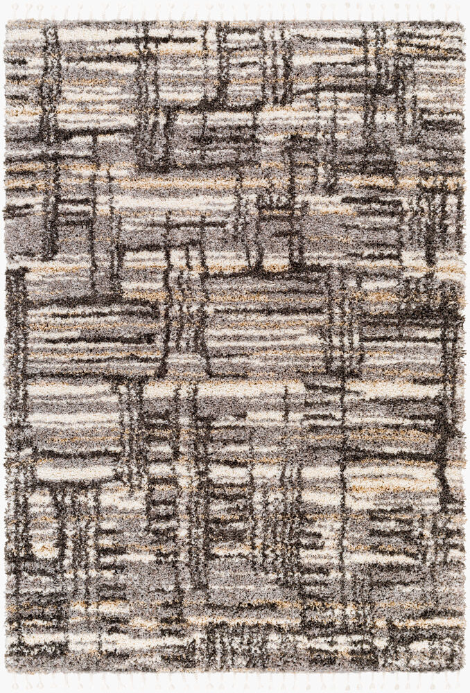 Jakarta Machine Woven Rug — Black/Gray