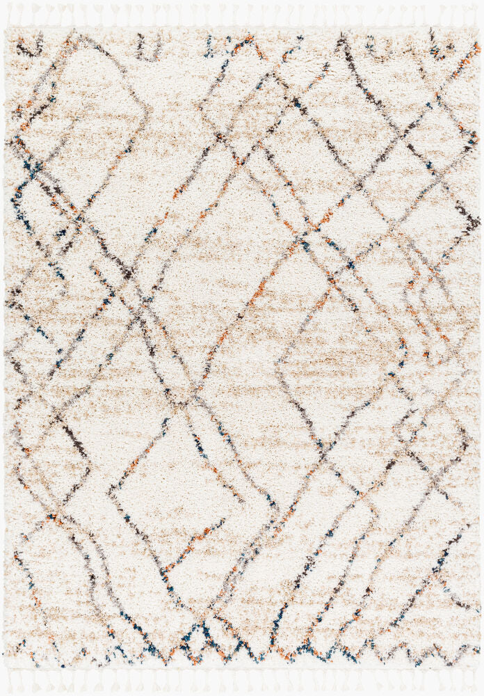 Jakarta Machine Woven Rug — Beige/White