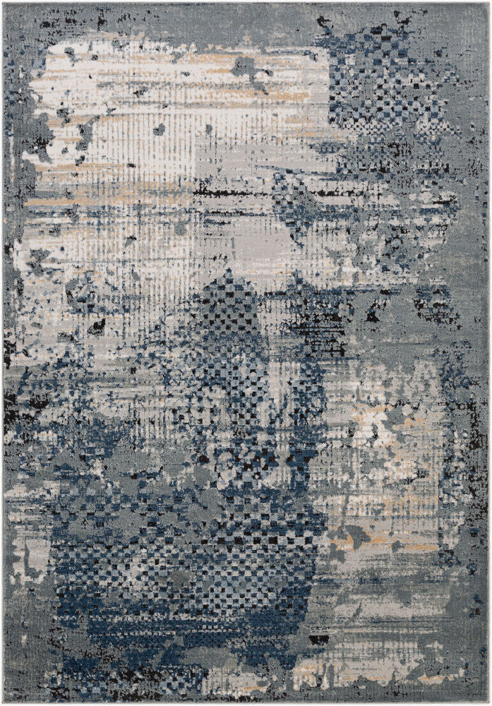 Jolie Machine Woven Rug — Black/Charcoal