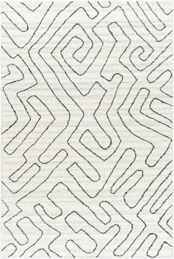 Jules Handmade Rug — Charcoal/Ivory