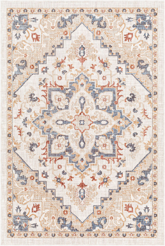 Juliet Machine Woven Rug — Black/Burgandy