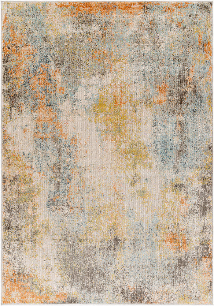 Jamila Machine Woven Rug — Aqua/Beige