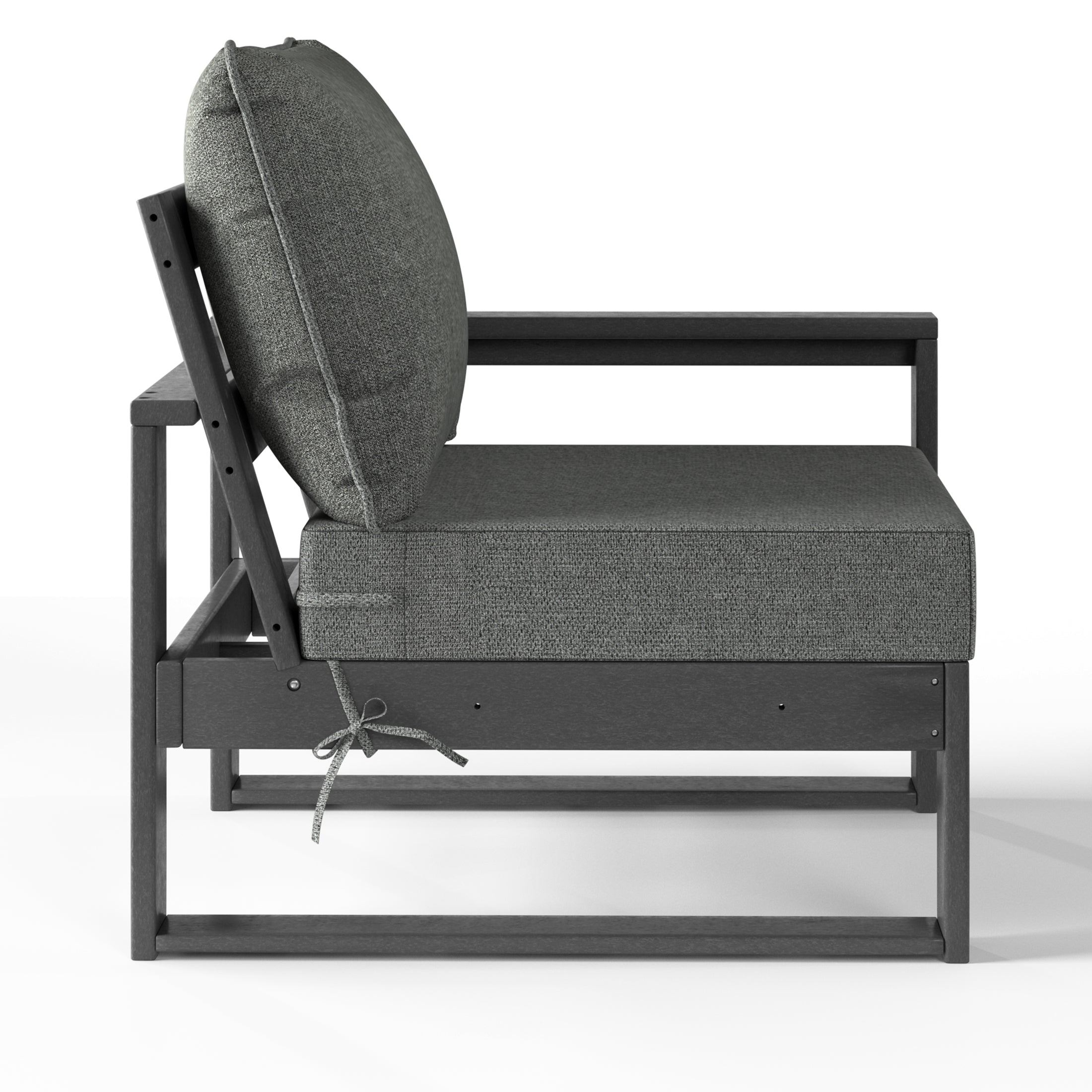 Signature All-Weather Outdoor Modular Patio Deep Seating Right Arm Chair (Right Arm Sectional Seat) Gray Gray Seahawk Designs Patio Chairs