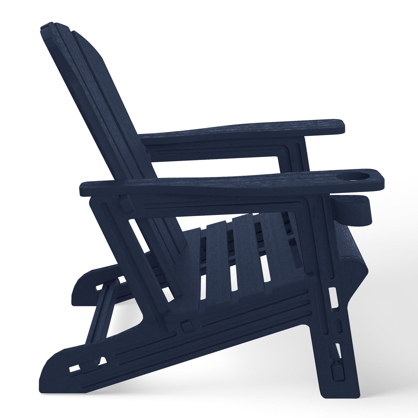 Snap'n Lock Adirondack Chair with Cupholder (No Tools or Hardware) Navy Blue Seahawk Designs Adirondack Chairs