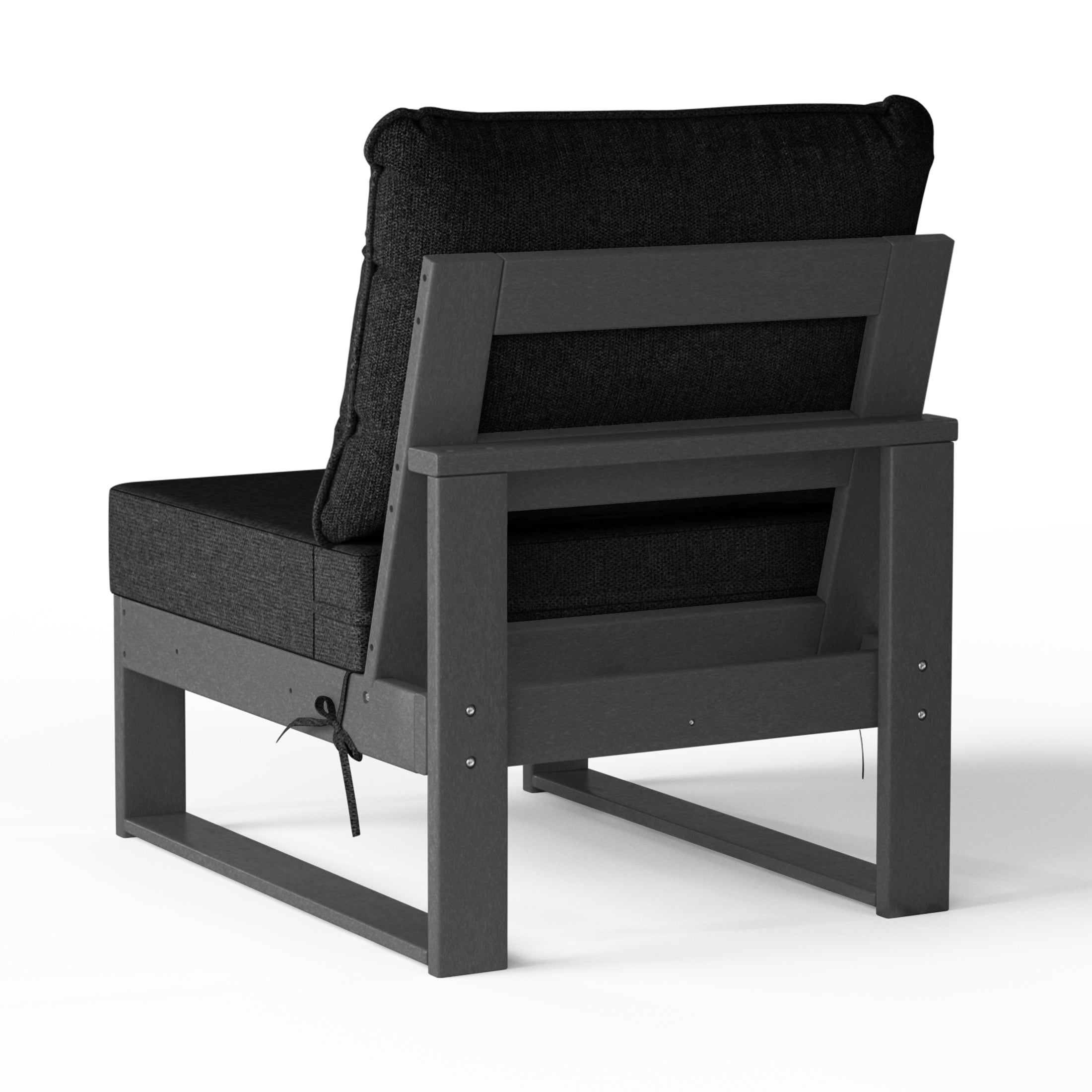 Signature All-Weather Outdoor Modular Deep Seating Cushioned Side Chair (Center Sectional Seat) Seahawk Designs Patio Chairs
