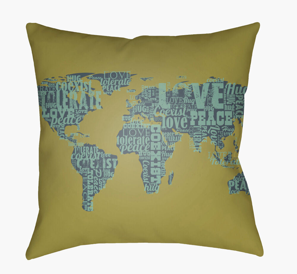 Jetset Accent Pillow — Navy/Olive