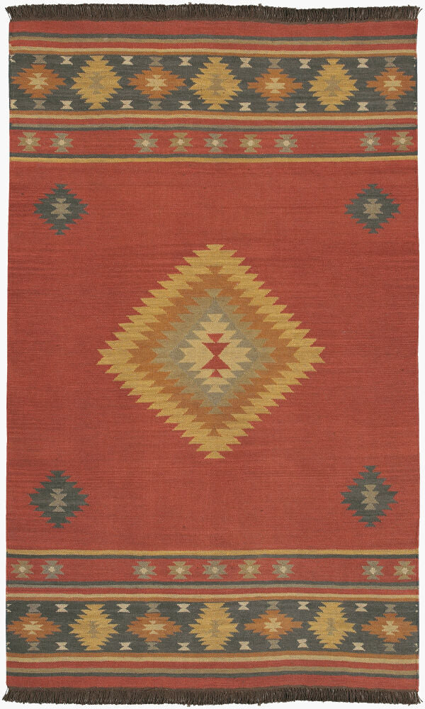 Jewel Tone Handmade Rug — Brown/Camel