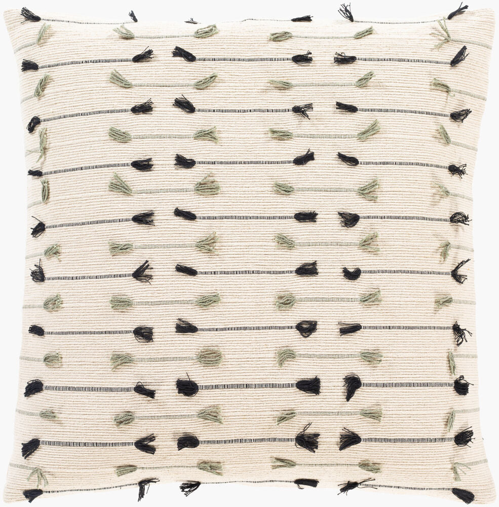 Justine Accent Pillow — Beige/Black