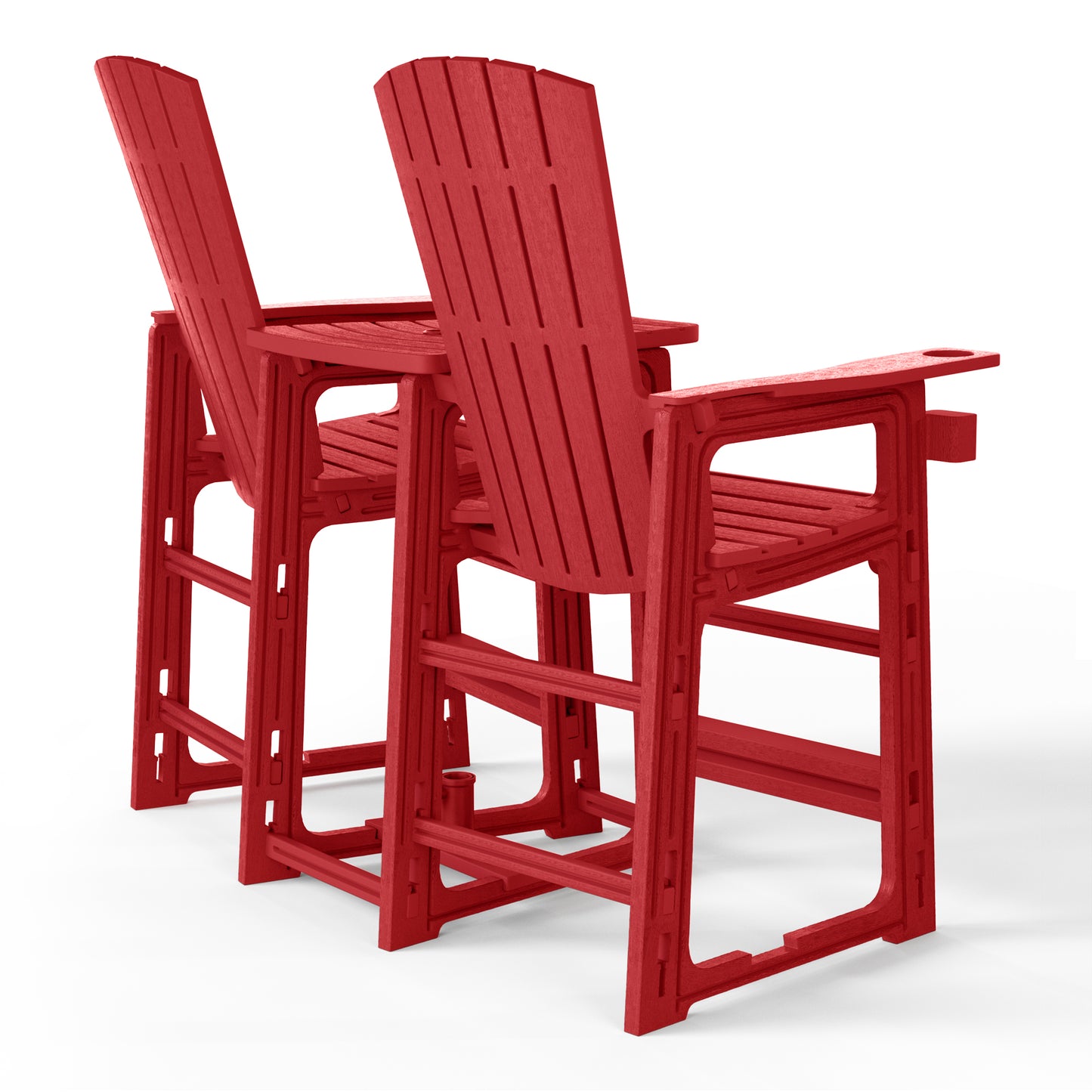 Snap’n Lock Adirondack Balcony Two-Chair Set with Connecting Wedge Table (No Tools or Hardware Required) Seahawk Designs Patio Chairs